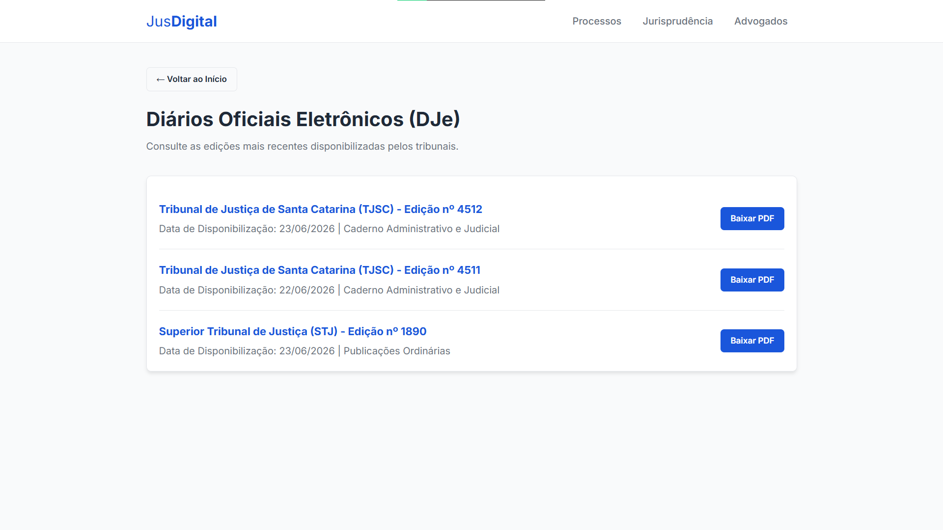 Diários eletrônicos